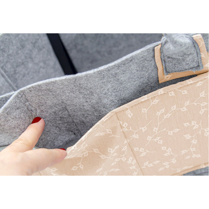 Geanta organizator scutece si accesorii copii/bebelusi BabyJem (Culoare: Gri)