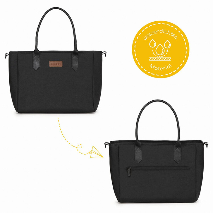 Geanta multifunctionala pentru parinti Ingrid, Onyx, Negru, Skiddou