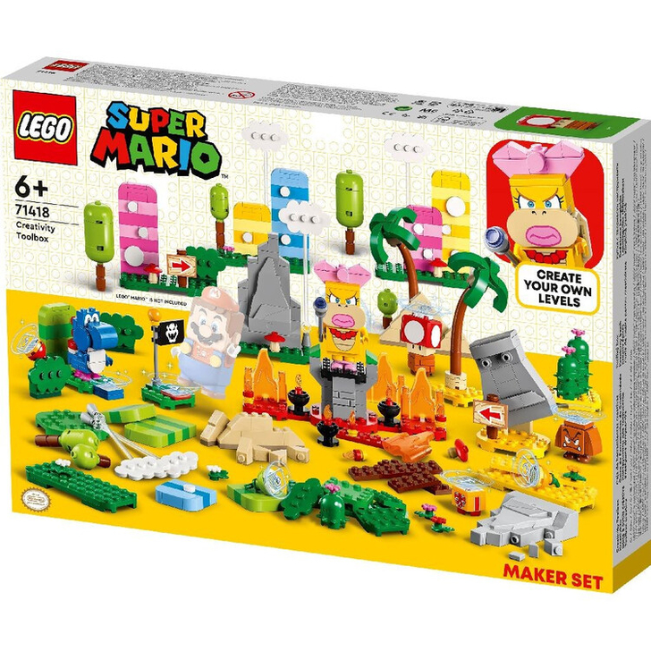 Set de construit - Lego Super Mario Set de Creator, Cutia de Unelte pentru Creativitate  71418