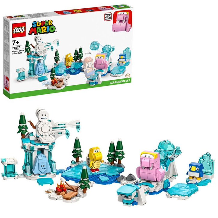 Set de construit - Lego Super Mario Setul de Extindere, Morsel si Aventura lui in Zapada  71417