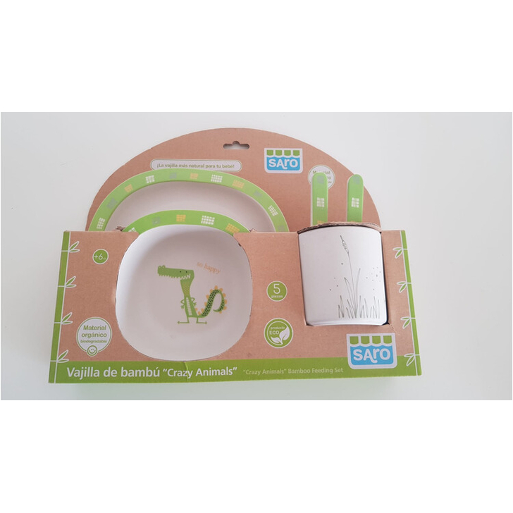 Set Alimentatie Crazy Animals Crocodil 5 piese