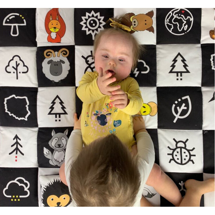 Covor de joaca termoizolant pentru bebe, activitati senzorial     Contrast 120x140cm by Kids Cudaki