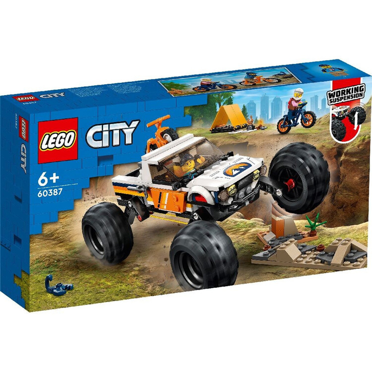 Set de construit - Lego City, Aventuri Off Road cu Vehiculul 4X4  60387
