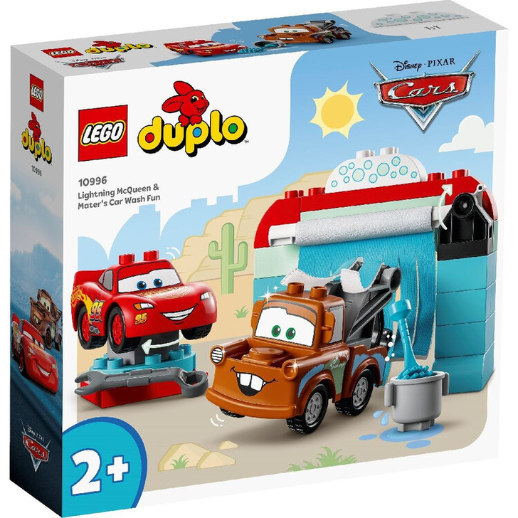 Set de construit - Lego Duplo, Distractie la Spalatorie cu Fulger McQueen si Mater 10996