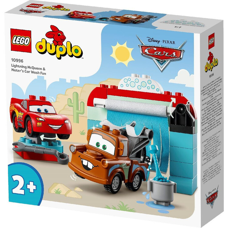 Set de construit - Lego Duplo, Distractie la Spalatorie cu Fulger McQueen si Mater 10996
