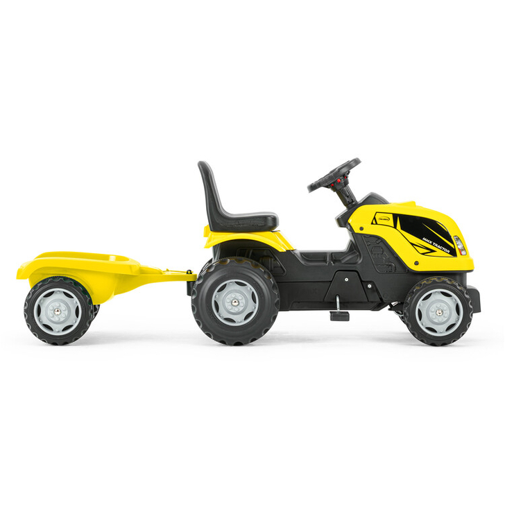 Tractor cu pedale si remorca Micromax MMX Galben