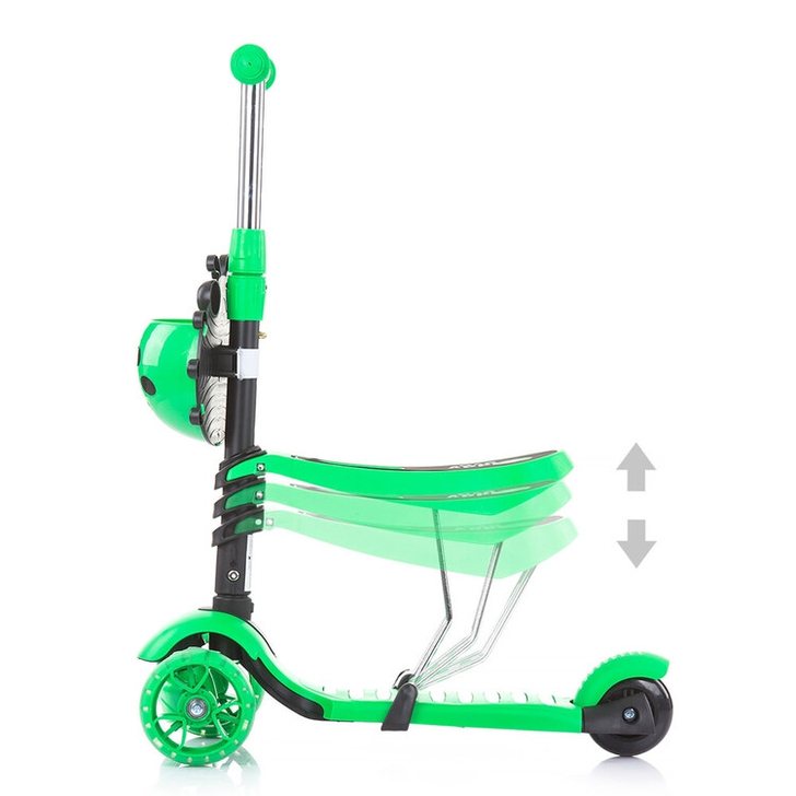 Trotineta Chipolino Kiddy Evo 3 in 1 cu maner lime