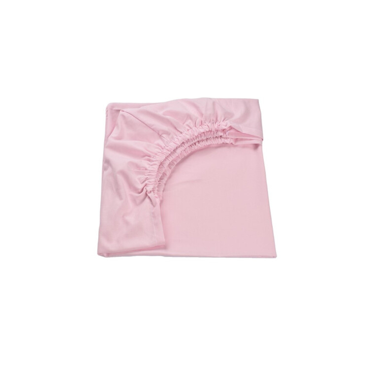 Set 3 cearsafuri alb roz si stelute roz + protectie impermeabila patut 90x40 50 cm