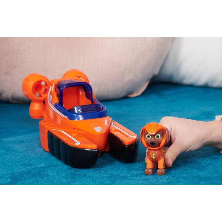 PATRULA CATELUSILOR VEHICUL CATELUSII ACVATICI FIGURINA ZUMA SI VEHICULUL HOMAR