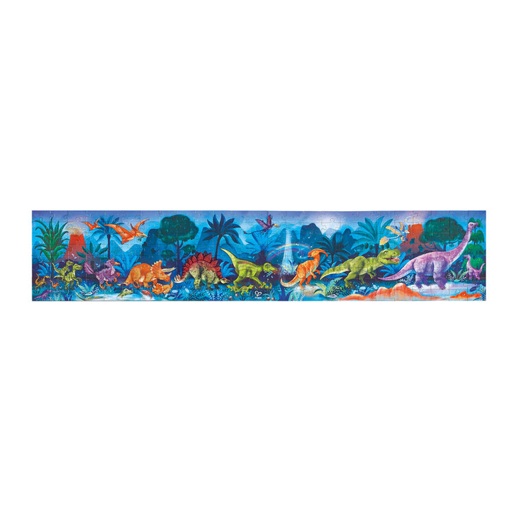 Puzzle pentru copii cu dinozauri fotoluminescent (200 piese, 1.5m)