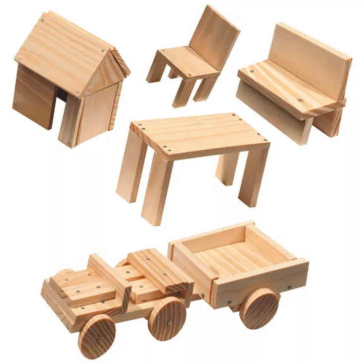 Set creativ - Constructii din lemn