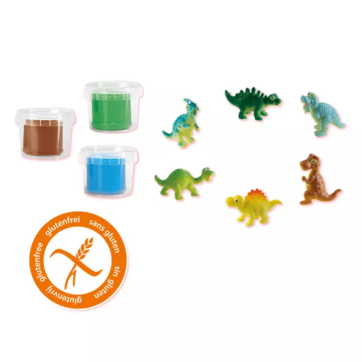 Set creativ - Lumea dinozaurilor din plastilina (geanta tematica)