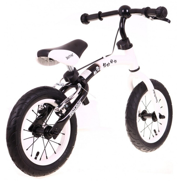 Bicicleta fara pedale cu cadru reverisbil Boomerang WB-06, alb