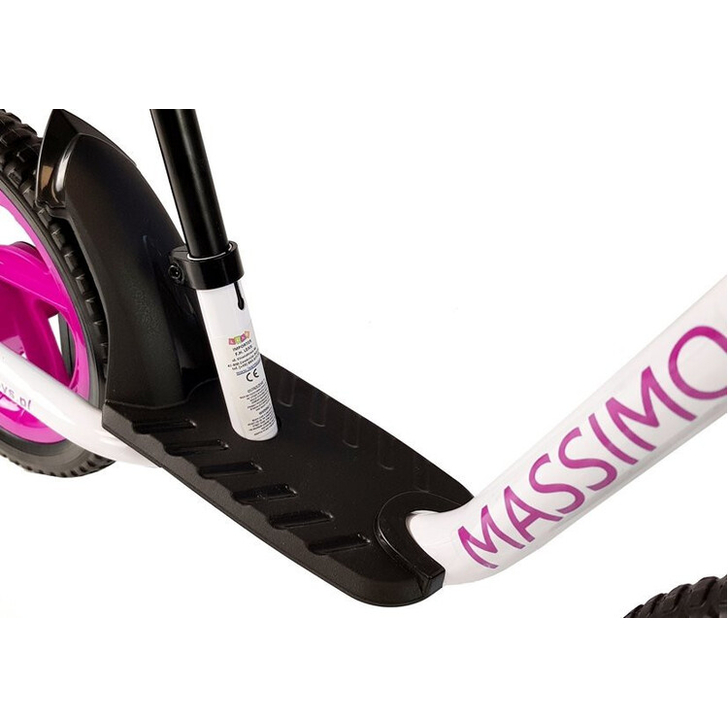 Bicicleta fara pedale Malipen Massimo, alb cu roz