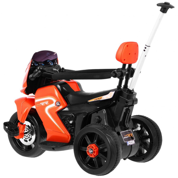 Motocicleta electrica cu pedale si maner parental HL108, portocaliu