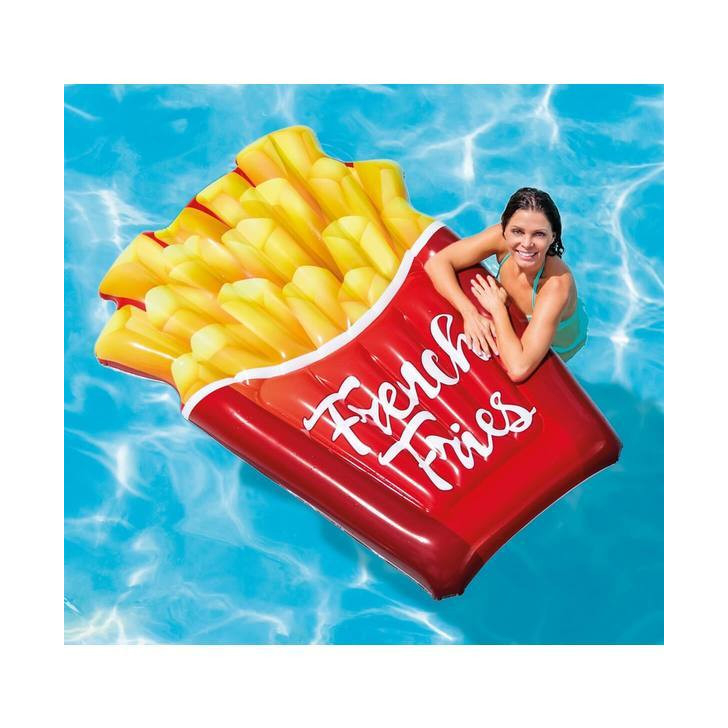 Saltea gonflabila Intex French Fries Multicolor, 1.75m x 1.32m