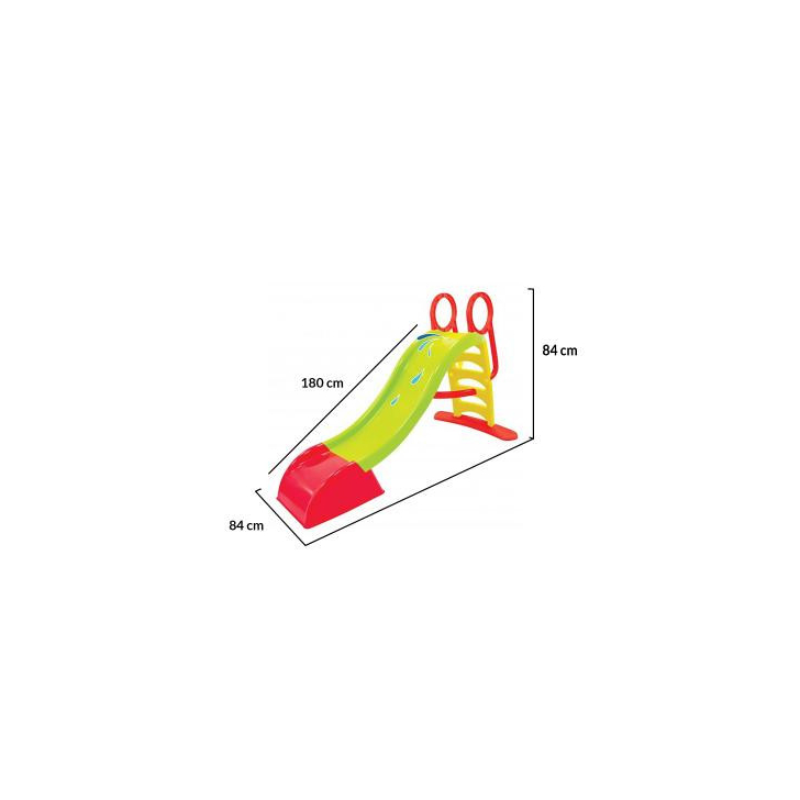 Tobogan Mochtoys 180 cm, verde cu rosu