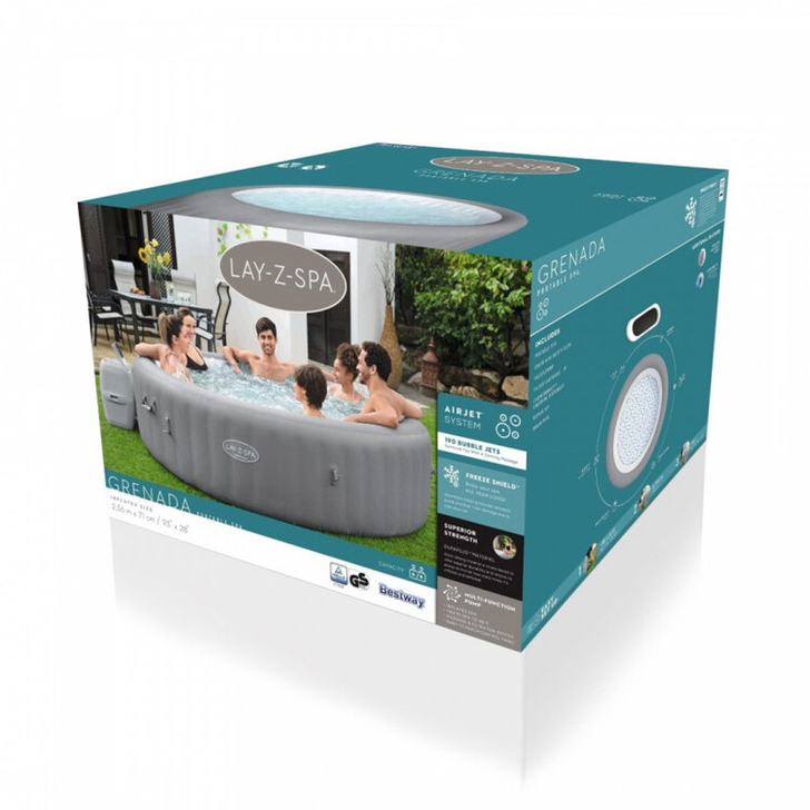 Jacuzzi gonflabil Bestway 6-8 persoane, diametru 236 cm, pompa de incalzire, husa de protectie, capacitate 1325 litri