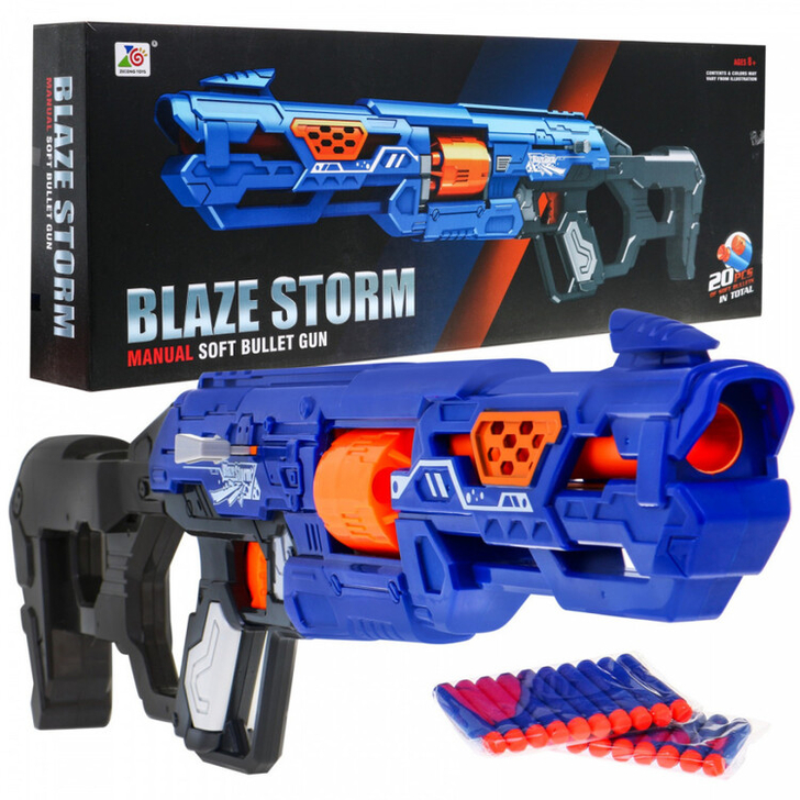 Arma de jucarie Blaze Storm, pusca manuala cu 20 gloante