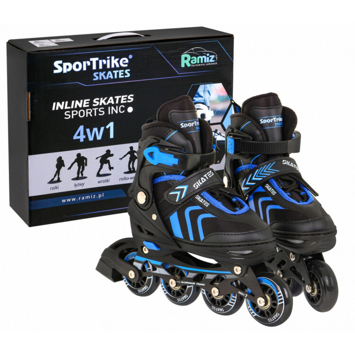 Role pentu copii SporTrike 4 in 1, 34-38 , albastru