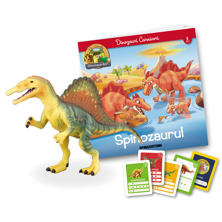 Revista Pe urmele dinozaurilor Nr. 11 - Spinozaurul, DeAgostini, 4-5 ani +