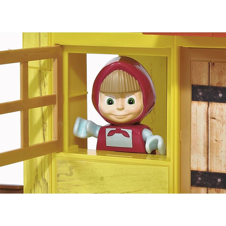 Set de constructie Unico Masha and the Bear, cu figurina Masha inclusa, 95 piese