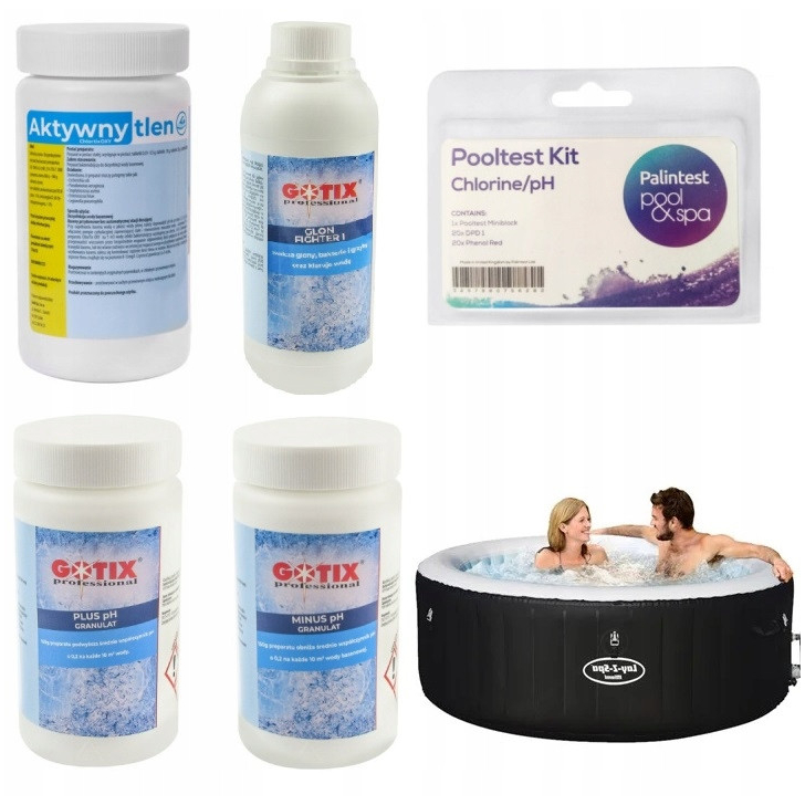 Set Gotix pentru intretinerea apei din jacuzzi 5 in 1