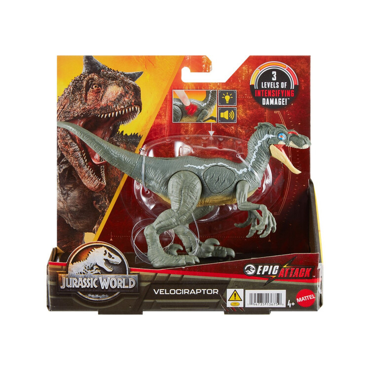 JURASSIC WORLD EPIC ATTACK DINOZAUR VELOCIRAPTOR