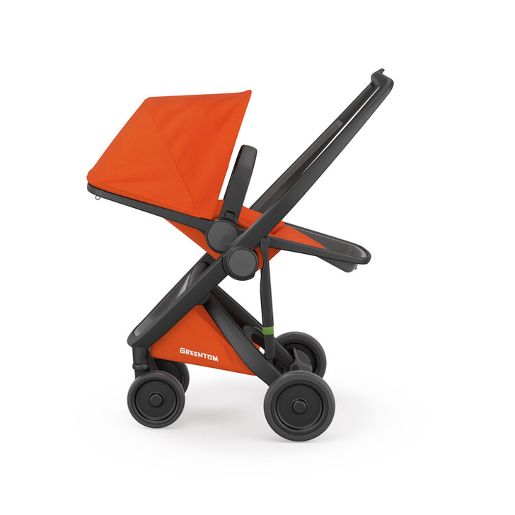 Carucior 2 in 1, Greentom, 100% Ecologic, Black Orange