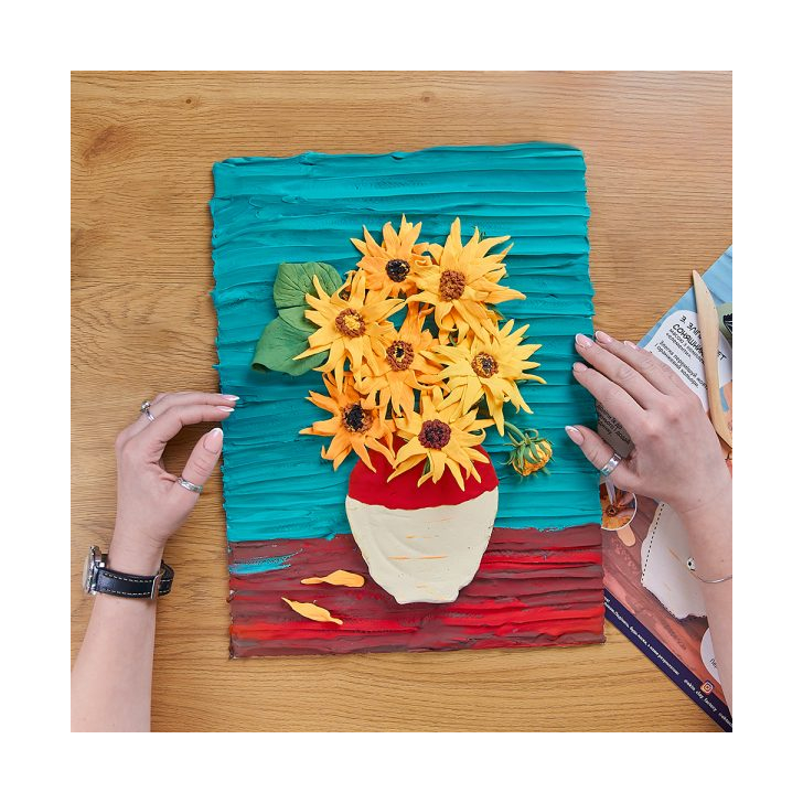Set pictura 3D cu argila usoara, 30*40cm - Sunflowers