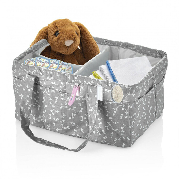 Geanta organizator pentru scutece si accesorii copii/bebelusi, BabyJem, 25x35 cm (Culoare: Gri)