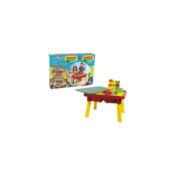 Set constructie Unico Plus Masuta cu 31 piese cu suport