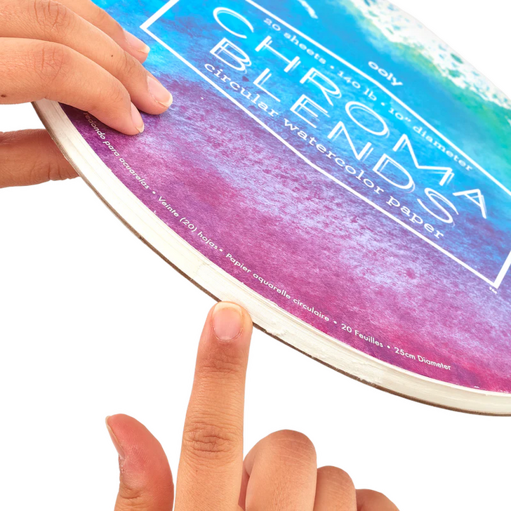 Bloc desen circular Watercolor Chroma Blends