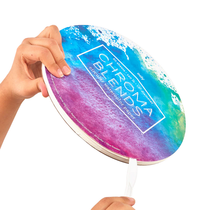 Bloc desen circular Watercolor Chroma Blends