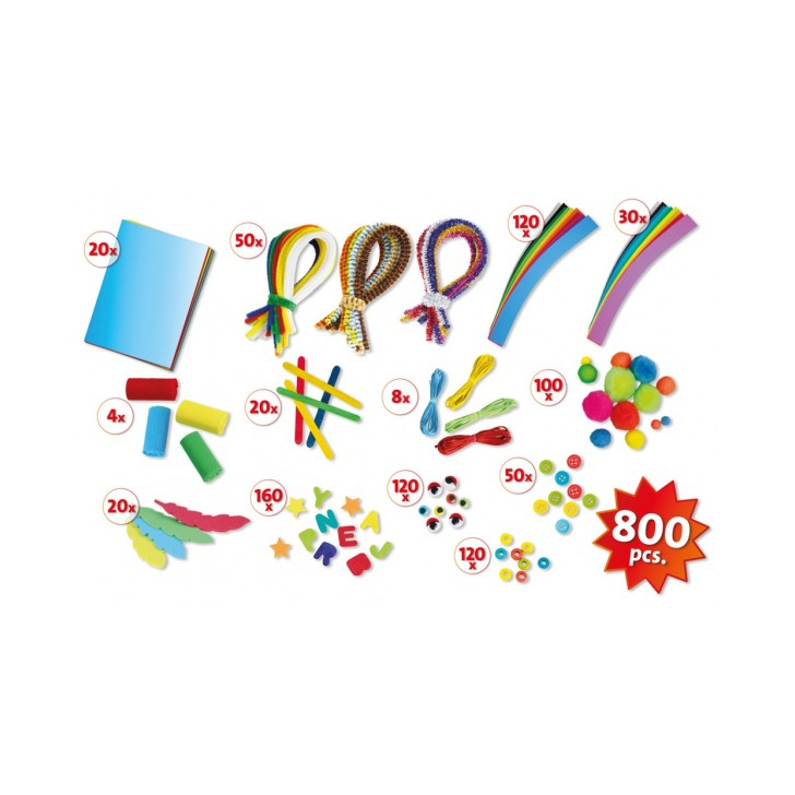 Trusa creatii handmade Jumbo Lena cu 800 accesorii incluse