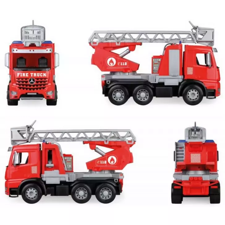 Camion pompieri Lena Mercedes Arocs din plastic, pentru copii