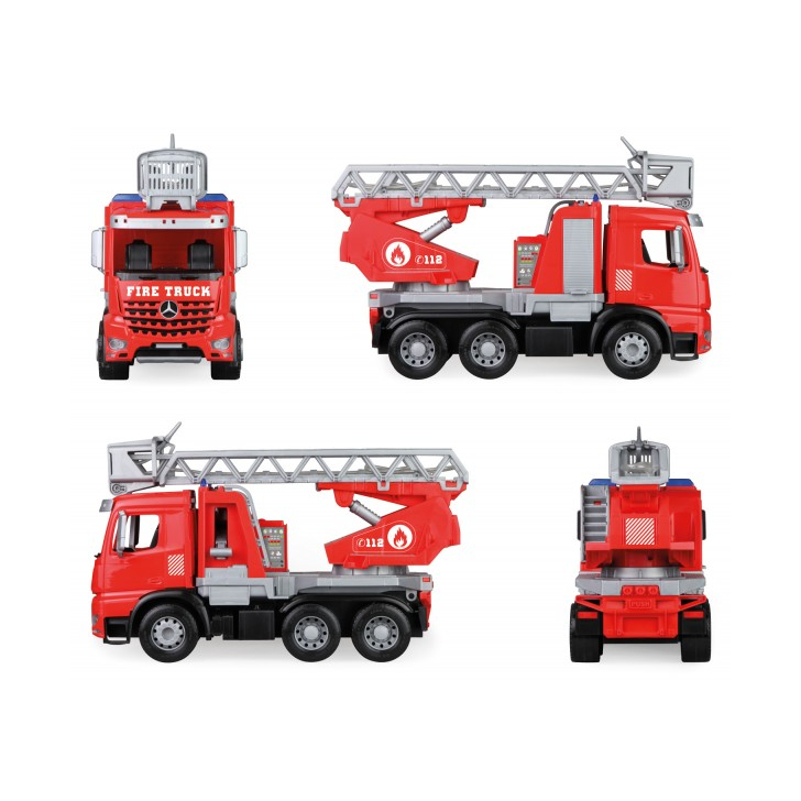 Camion de pompieri din plastic pentru copii Lena Mercedes Arocs