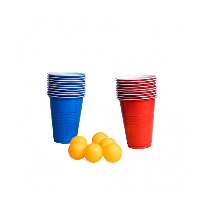 Joc Ping Pong cu bere Clown Games cu 20 pahare si 6 mingi