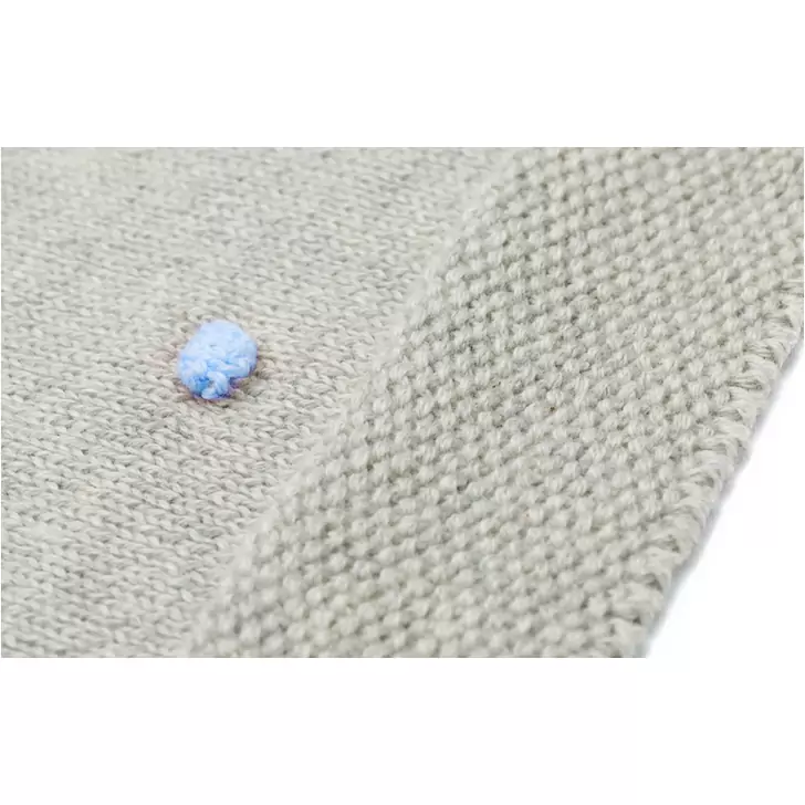 Patura tricotata 100% bumbac grey blue  Fillikid