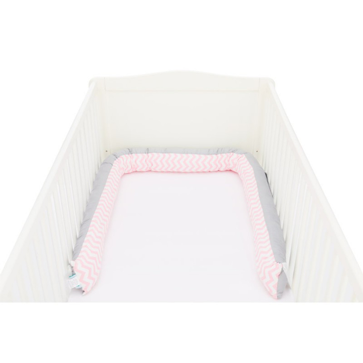 Baby nest, culcus saltea si protectie de pat detasabila, 90x40 cm, pink Fillikid
