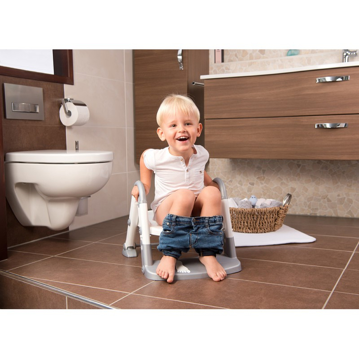 Scara cu reductor WC si olita White silver grey Kidskit rotho-babydesign