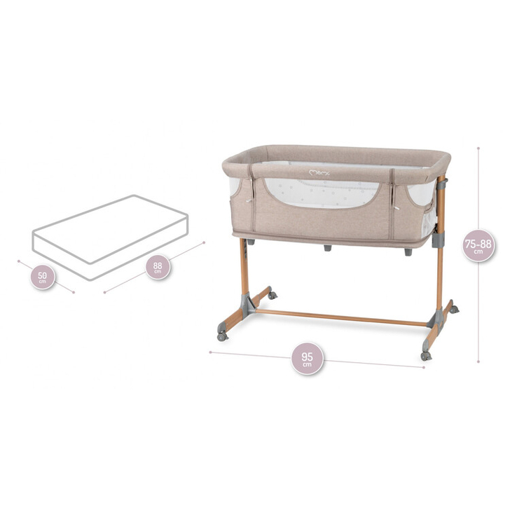 Co-sleeper MoMi, Smart Bed 4 in 1 - Beige