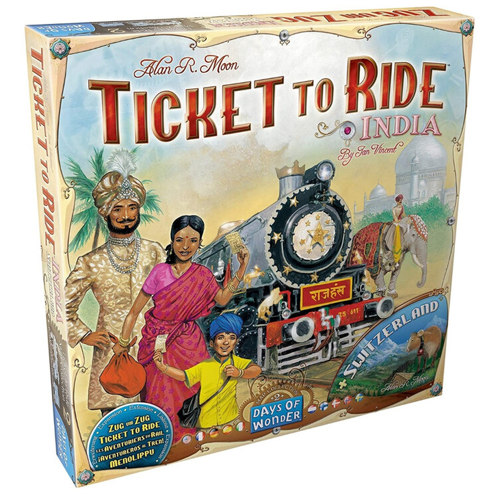 Joc de societate Ticket to Ride Map Collection India & Swiss, limba engleza