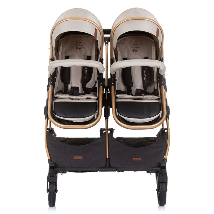 Carucior gemeni Chipolino Duo Smart 2 in 1 sand