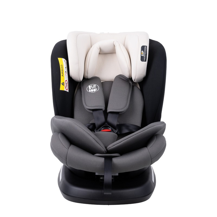 Scaun Auto Tweety Plus DELUXE BUF BOOF MandaraGrey cu Isofix rotativ 360 grade 0 36 kg