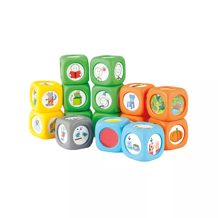 Set 15 Cuburi cu povesti Story Cubes cu ghid pedagogic si suport audio in limba romana