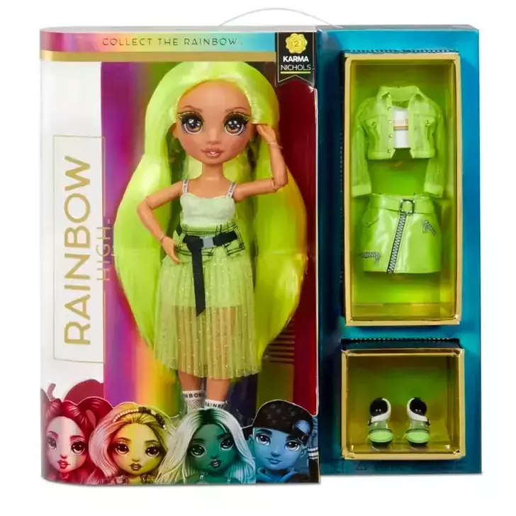 Papusa Rainbow High, Karma Nichols, Neon, Seria 2