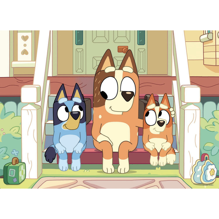 Puzzle de colorat - Bluey & Mr Monkey Jocks (24 piese)