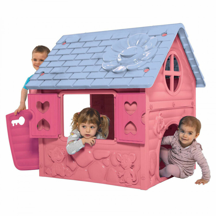 Casuta de joaca pentru copii My First PlayHouse Dohany, roz cu albastru