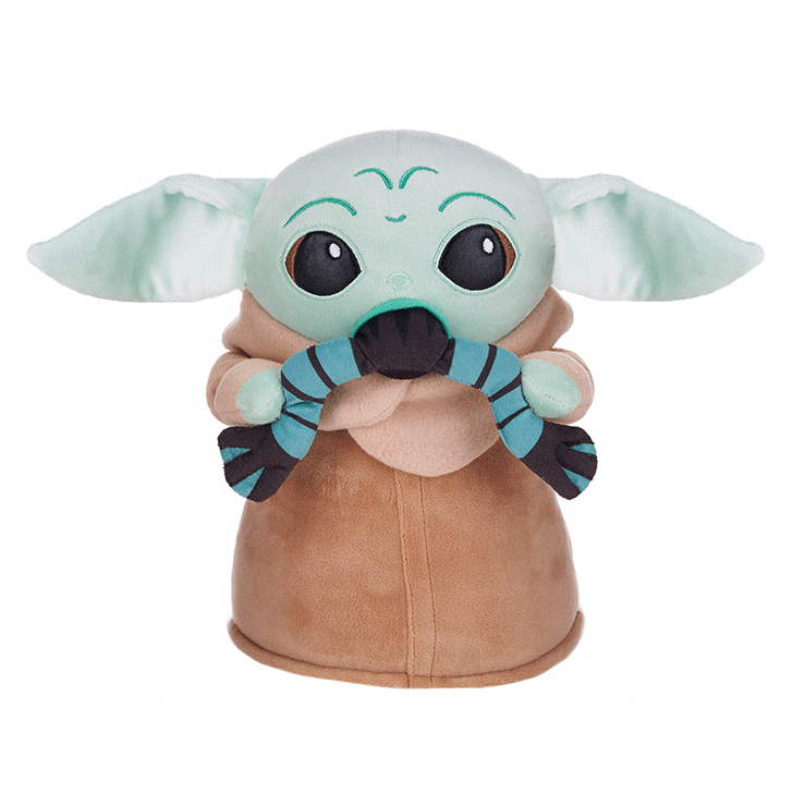 Jucarie din plus Baby Yoda cu broasca, Star Wars, 28 cm